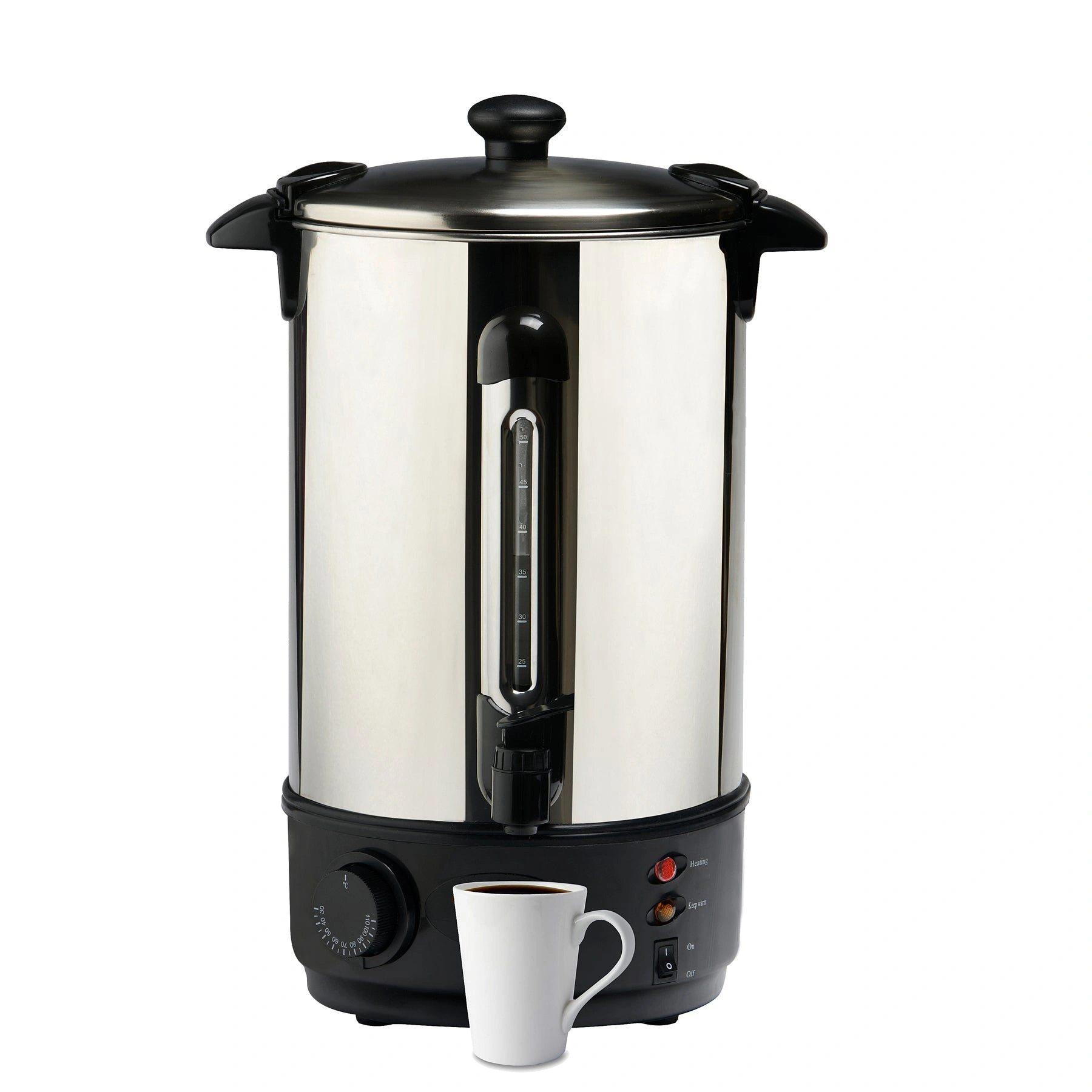 Boiling Point Bliss: 10L Stainless Steel Hot Water Urn with Precision Temp Control & 2000W Power.
