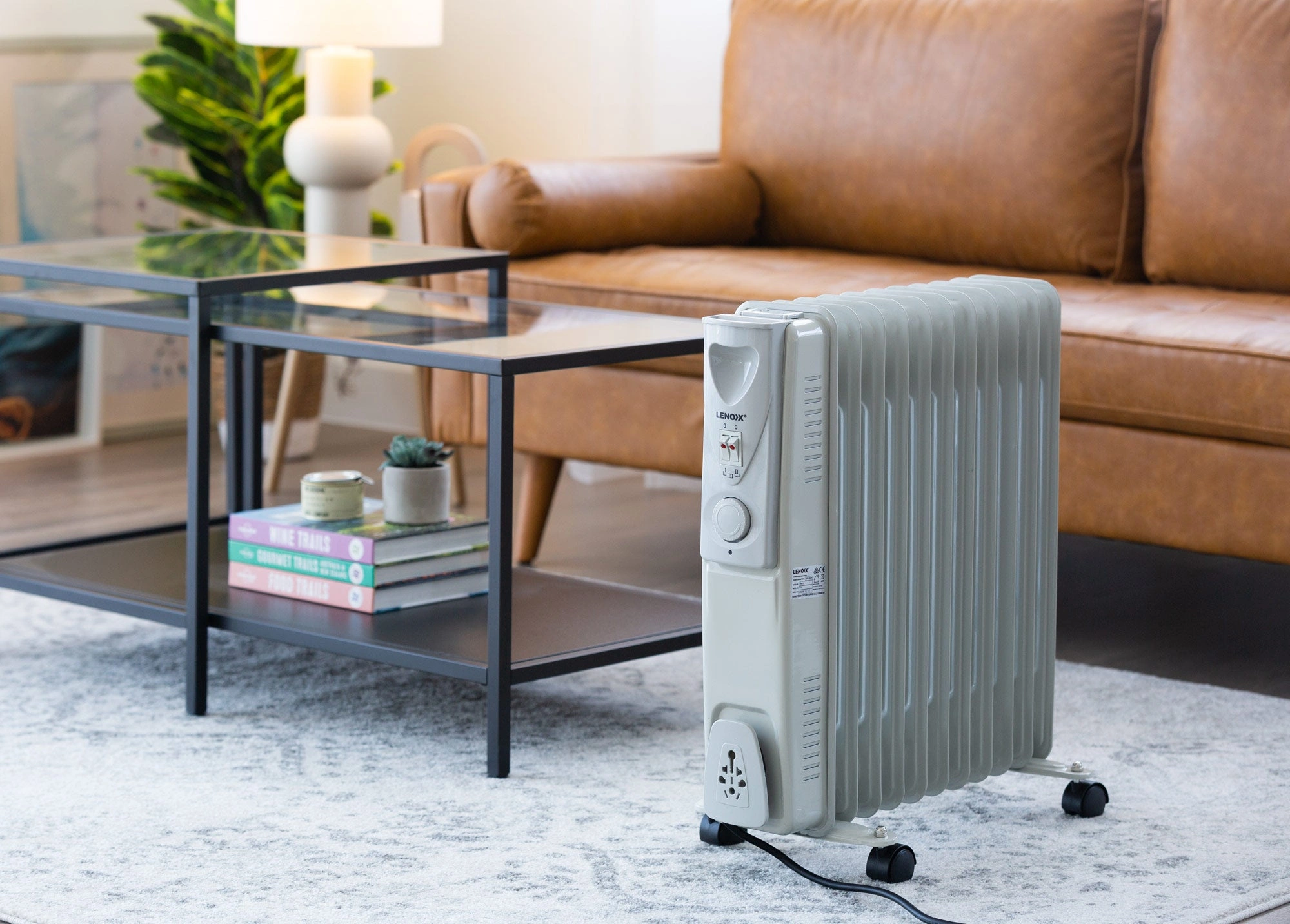 Warm Up Your Space: 3-Heat Column Heater with Rolling Wheels!